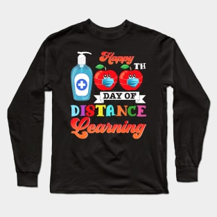 100th Day Of School Gift 2021 Student Distance Learning Long Sleeve T-Shirt